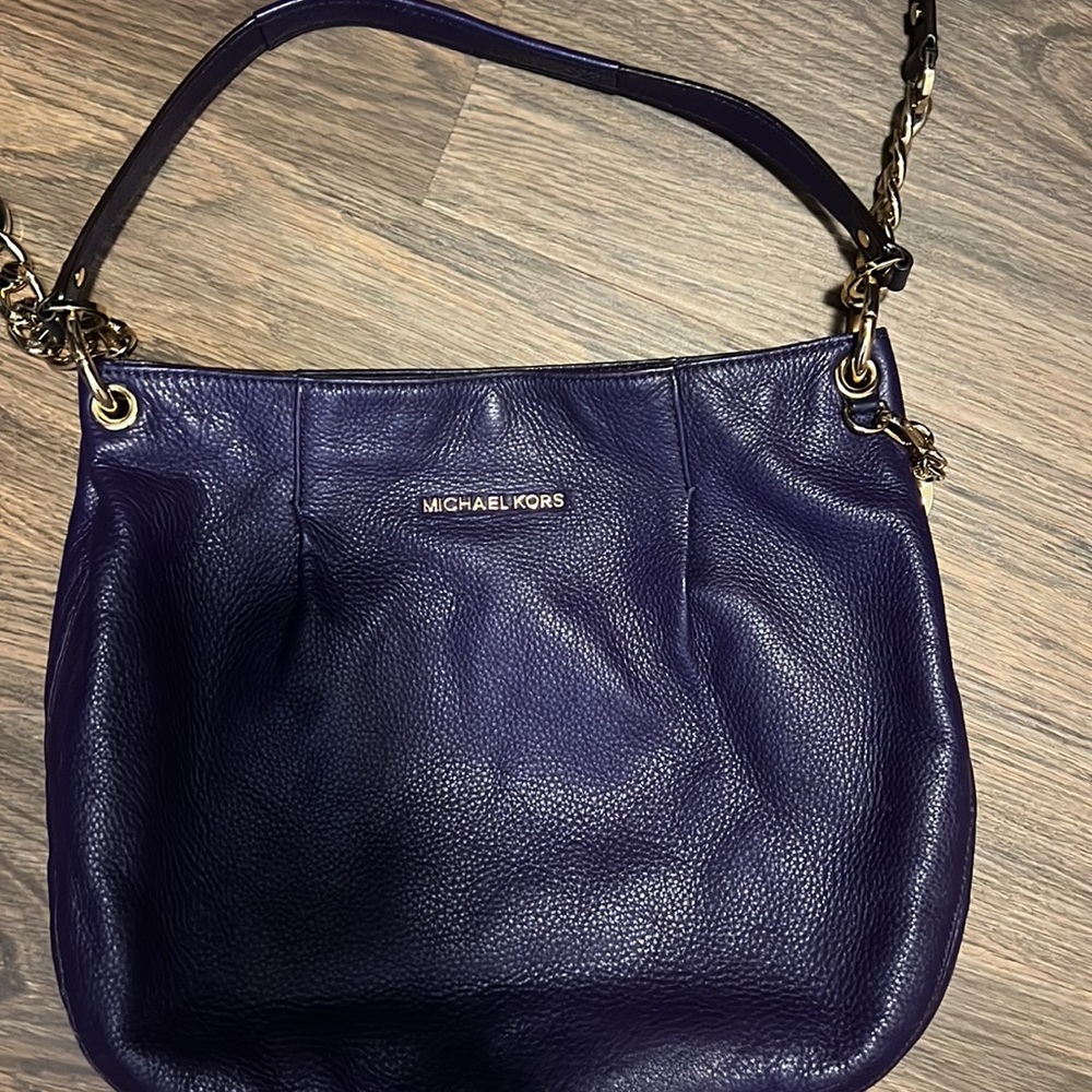 Michael Kors Purple Leather Handbag